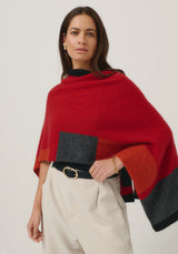 Empress Poncho in Rata/Jet Multi | Merinomink