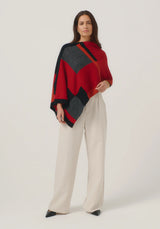 Empress Poncho in Rata/Jet Multi | Merinomink