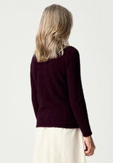 Shell Cardigan in Beetroot | Merinomink