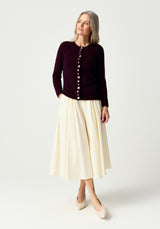 Shell Cardigan in Beetroot | Merinomink