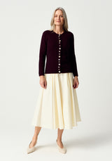 Shell Cardigan in Beetroot | Merinomink