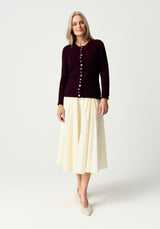 Shell Cardigan in Beetroot | Merinomink