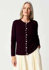 Shell Cardigan in Beetroot | Merinomink