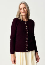 Shell Cardigan in Beetroot | Merinomink