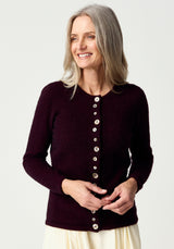 Shell Cardigan in Beetroot | Merinomink