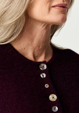 Shell Cardigan in Beetroot | Merinomink