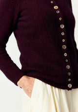 Shell Cardigan in Beetroot | Merinomink