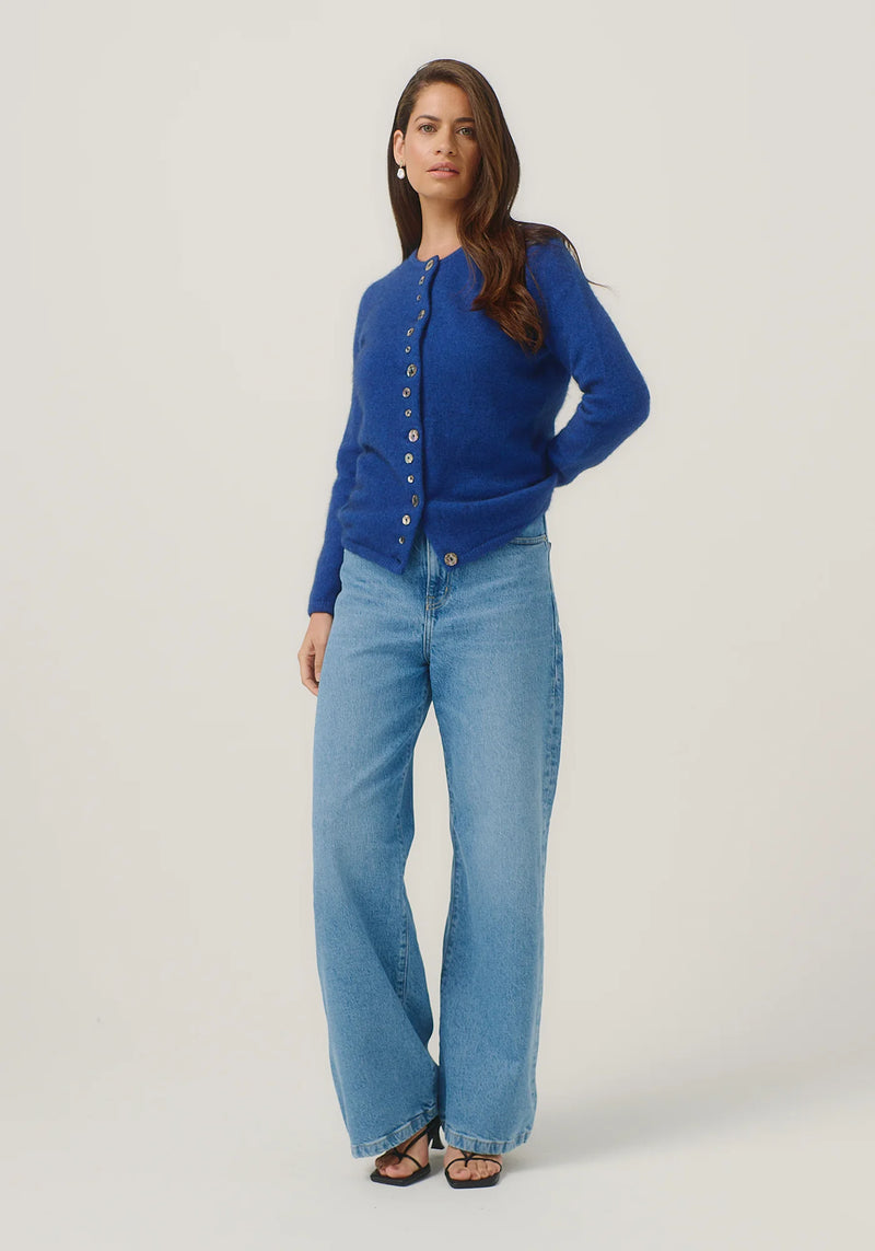 Shell Cardigan in Dusty Blue | Merinominkt