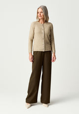 Shell Cardigan in Latte | Merinomink