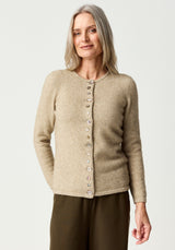 Shell Cardigan in Latte | Merinomink