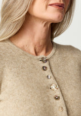 Shell Cardigan in Latte | Merinomink