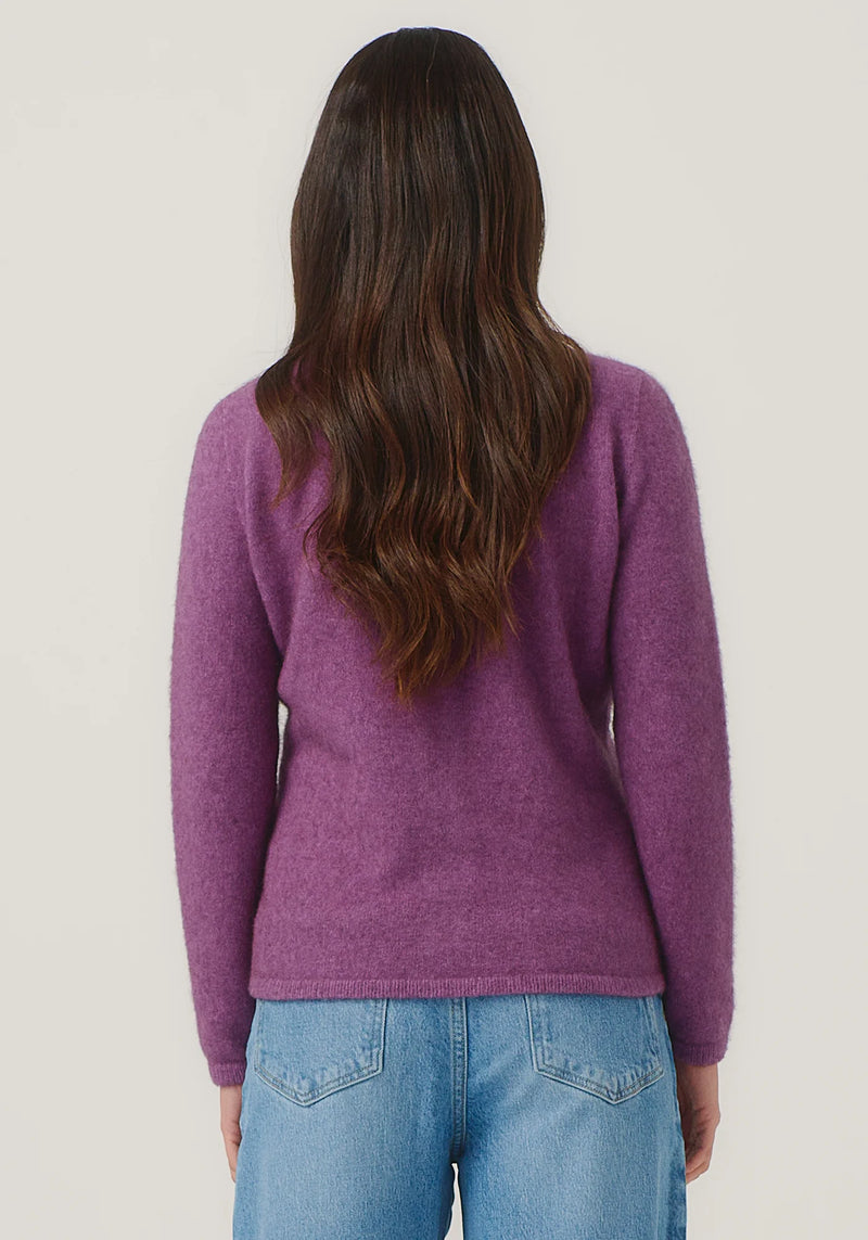Shell Cardigan in Lilac | Merinomink