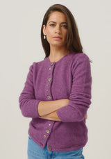 Shell Cardigan in Lilac | Merinomink