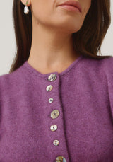 Shell Cardigan in Lilac | Merinomink