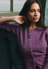 Shell Cardigan in Lilac | Merinomink