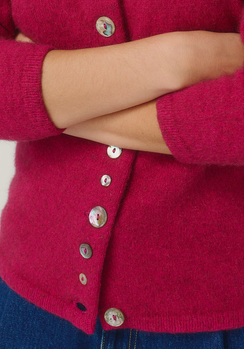 Shell Cardigan in Lupin | Merinomink