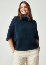Air Cape Sweater in Deep Teal | Untouched World