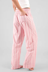 Chicory Ethical-Cotton Pyjama Trousers in Sunset Peach | Peachaus