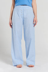 Chicory Ethical-Cotton Pyjama Trousers in Mountain Blue | Peachaus