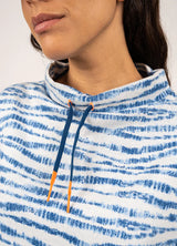 Guidel Indigo Pattern Mock Neck Sweater | Saint James