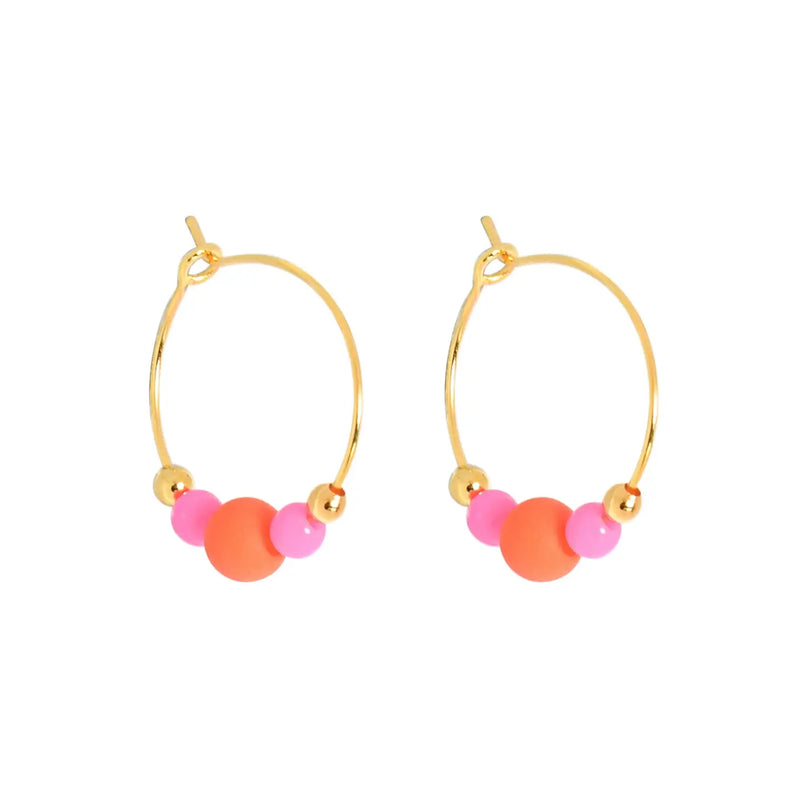 Orange and Pink Colourpop Earrings | Cockatoo