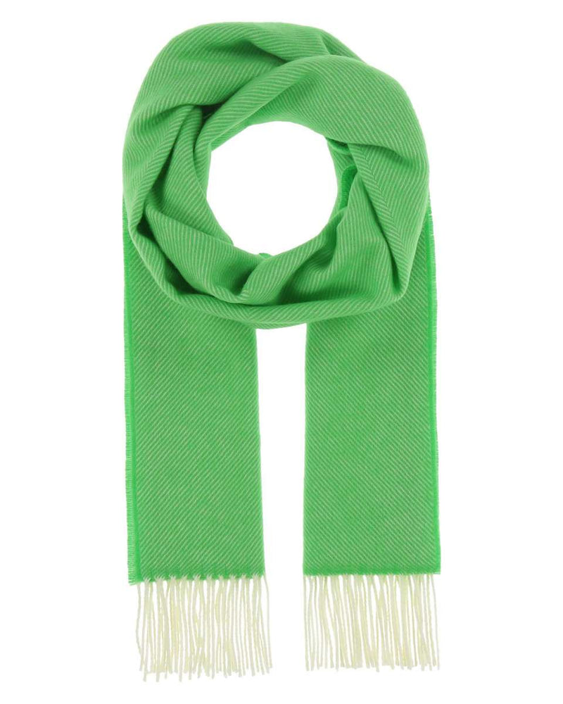 Green Wool Herringbone Scarf | FRAAS