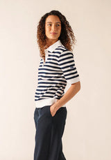 Carola R Polo Tee in Marine | Saint James