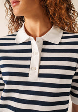 Carola R Polo Tee in Marine | Saint James