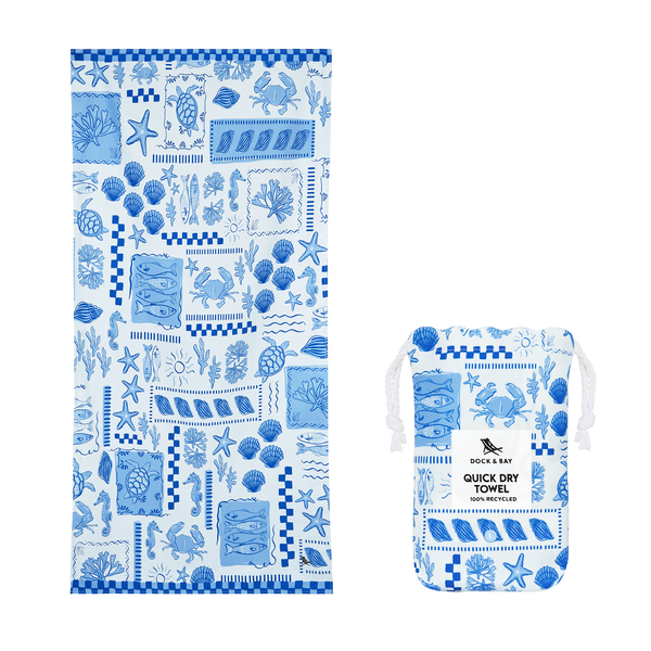 Grecian Shores Large Quick Dry Towel | Dock & Bay