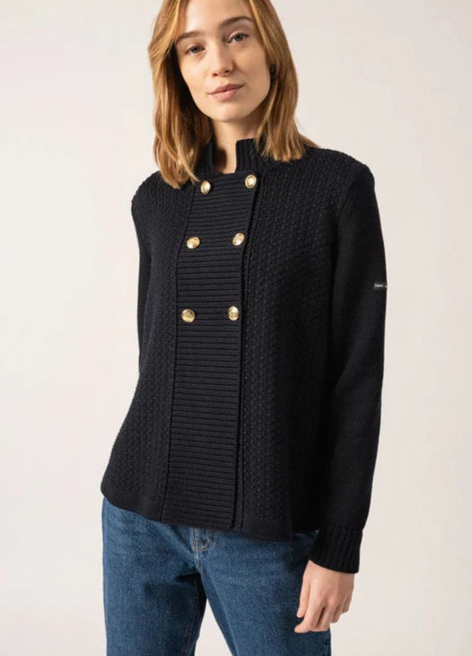 Meribel Navy Knit Jacket | Saint James