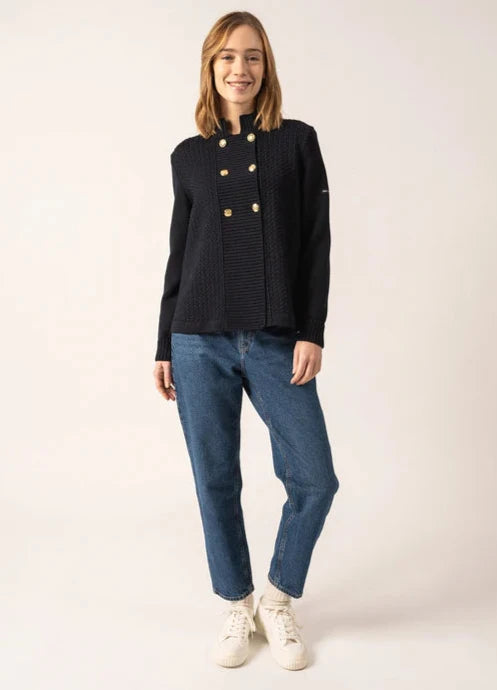 Meribel Navy Knit Jacket | Saint James