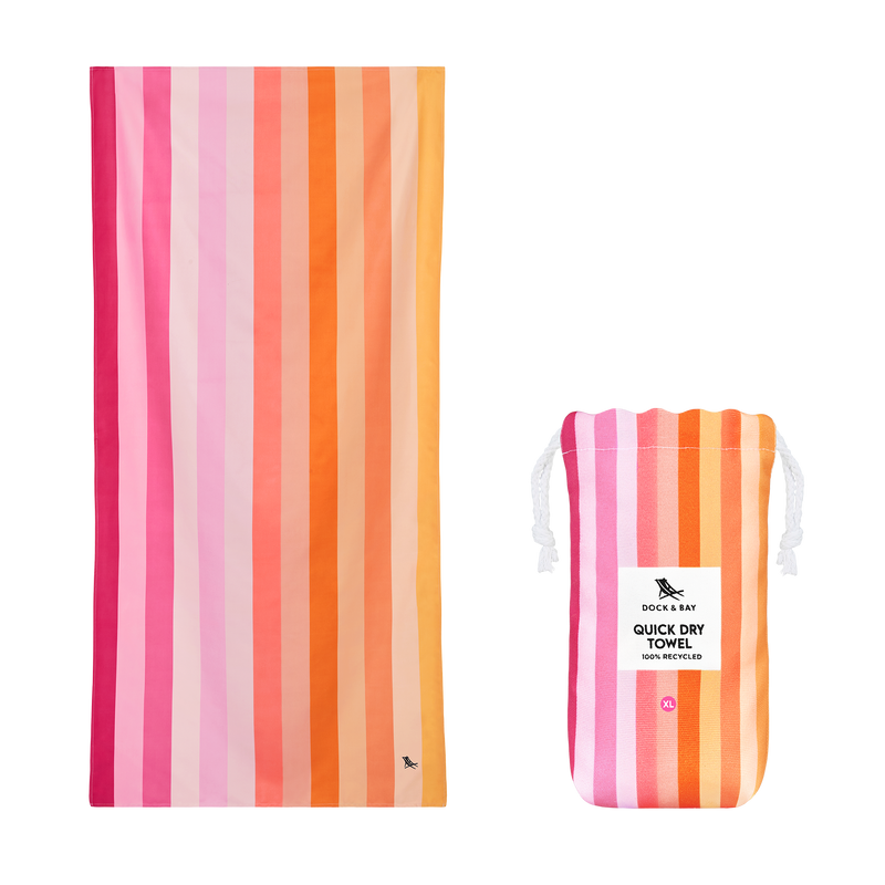 Summer Miami Sorbet Large Quick Dry Towels | Dock & Bay