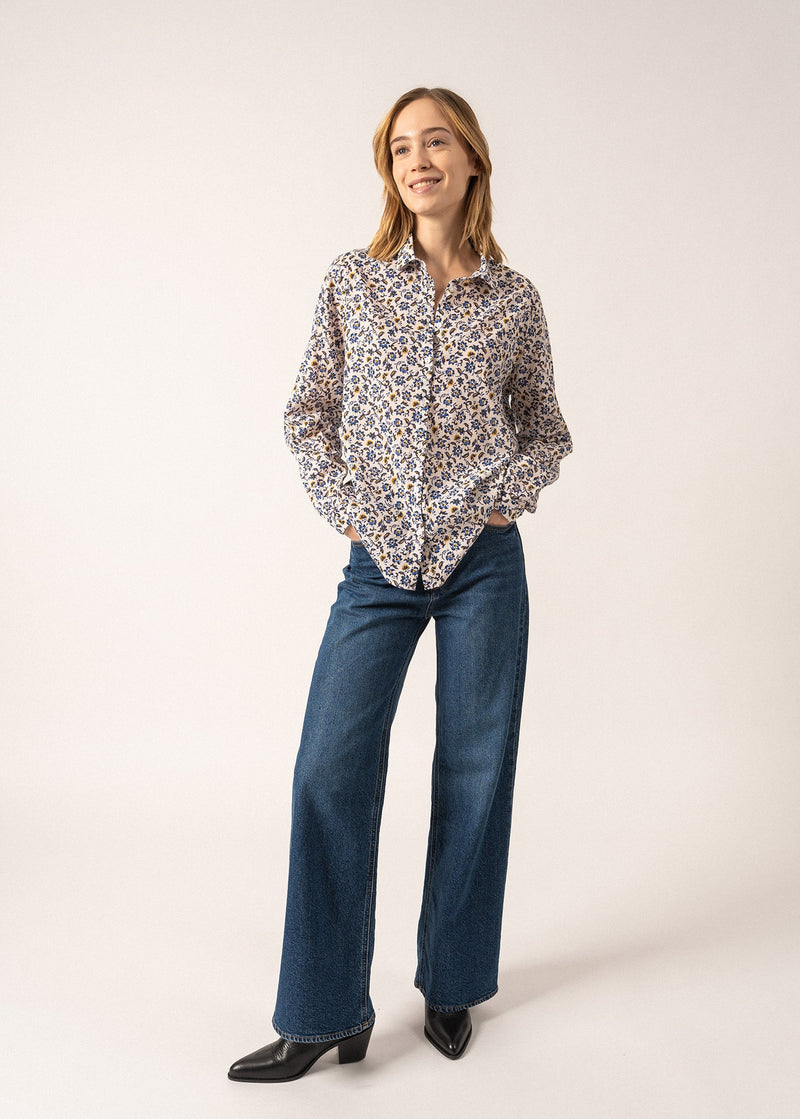 Ambre Floral Patterned Lurex Shirt | Saint James