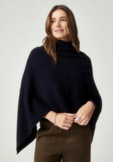 Kapua Cashmere Button Cape in Navy | Untouched World