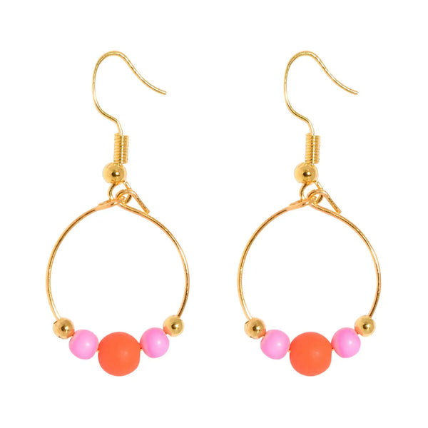 Orange and Pink Bopper Earrings | Cockatoo