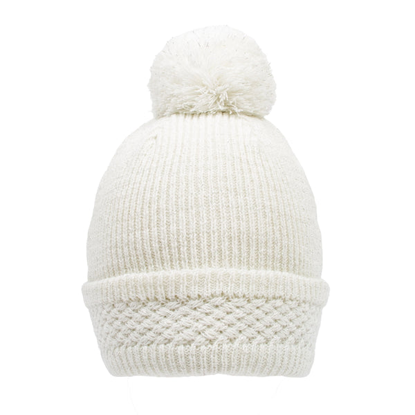 Metallic Yarn Knitted Bobble Hat | Dents
