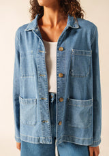 Alize Worker Jacket in Denim | Saint James