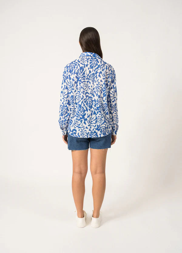 Jeanne ML Shirt in Blanc/Mer | Saint James