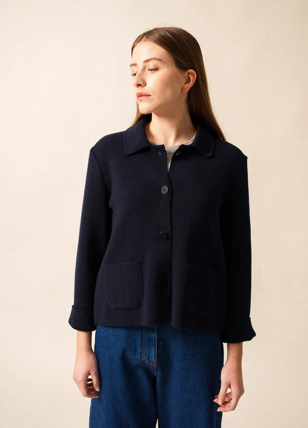 La Plagne Navy Wool Jacket | Saint James