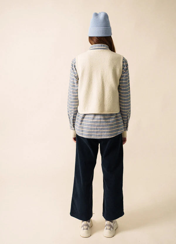 Jura Boiled Wool Winter White Waistcoat | Saint James