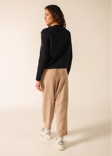 Jura Boiled Wool Navy Waistcoat | Saint James