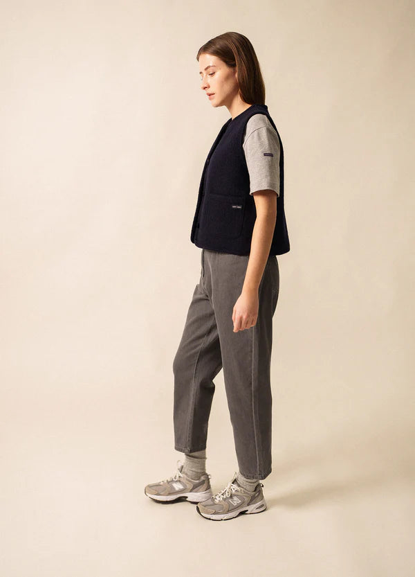 Jura Boiled Wool Navy Waistcoat | Saint James