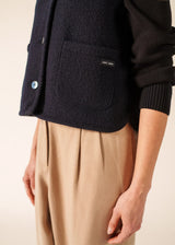 Jura Boiled Wool Navy Waistcoat | Saint James