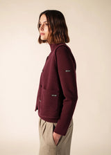 Jura Boiled Wool Burgandy Waistcoat | Saint James