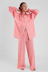 Robina Gingham Ethical-Cotton Pyjama Trousers | Peachaus