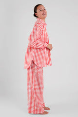 Robina Gingham Ethical-Cotton Pyjama Trousers | Peachaus