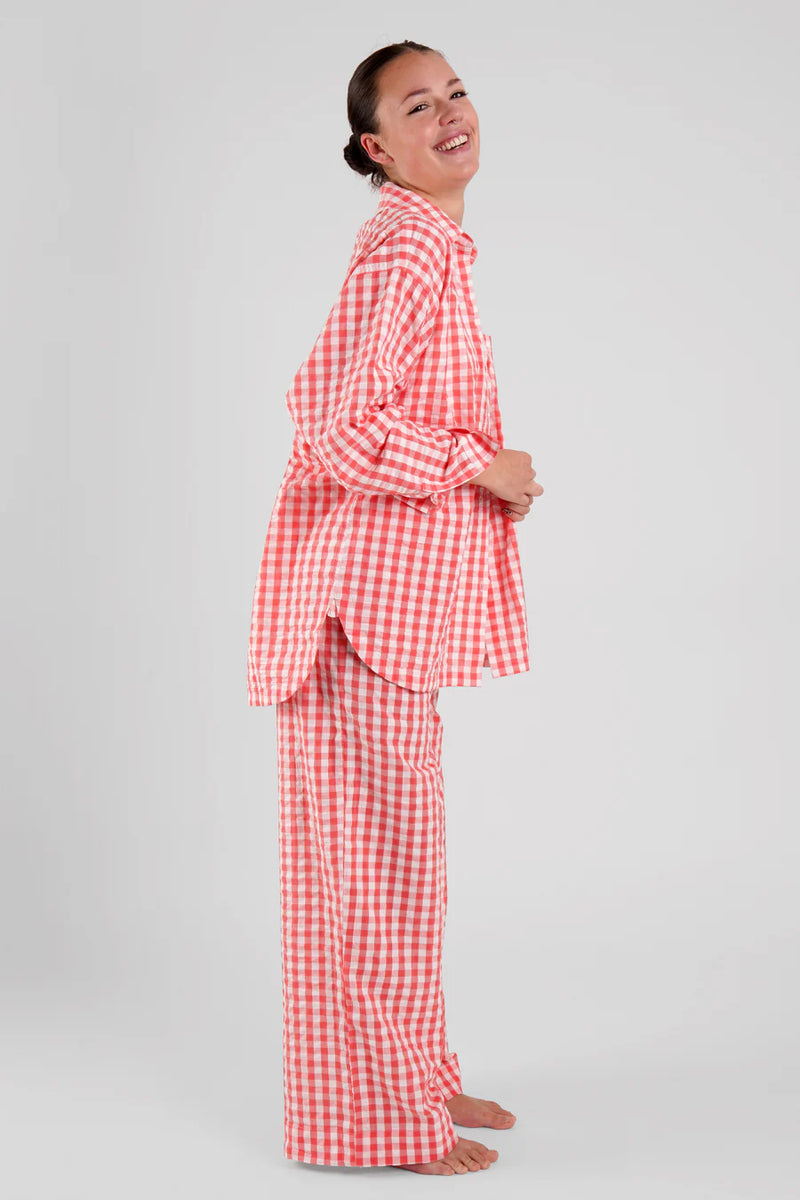 Robina Gingham Ethical-Cotton Pyjama Trousers | Peachaus