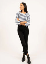 Galathee II Striped 3/4 Top in Neige/Marine | Saint James