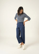 Galathee II Striped 3/4 Top in Marine/Neige | Saint James
