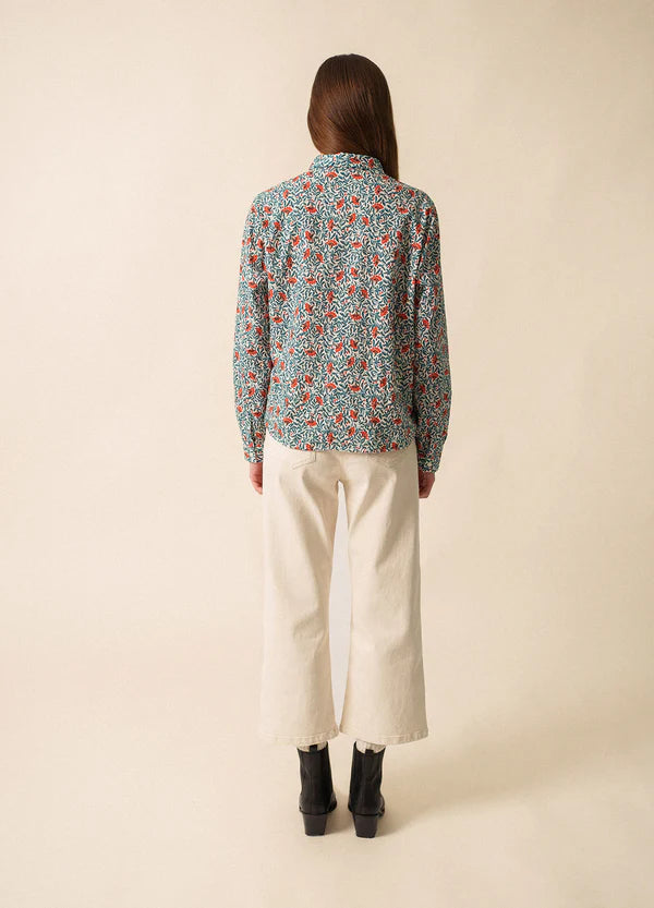 Fanny Teal Floral Shirt | Saint James
